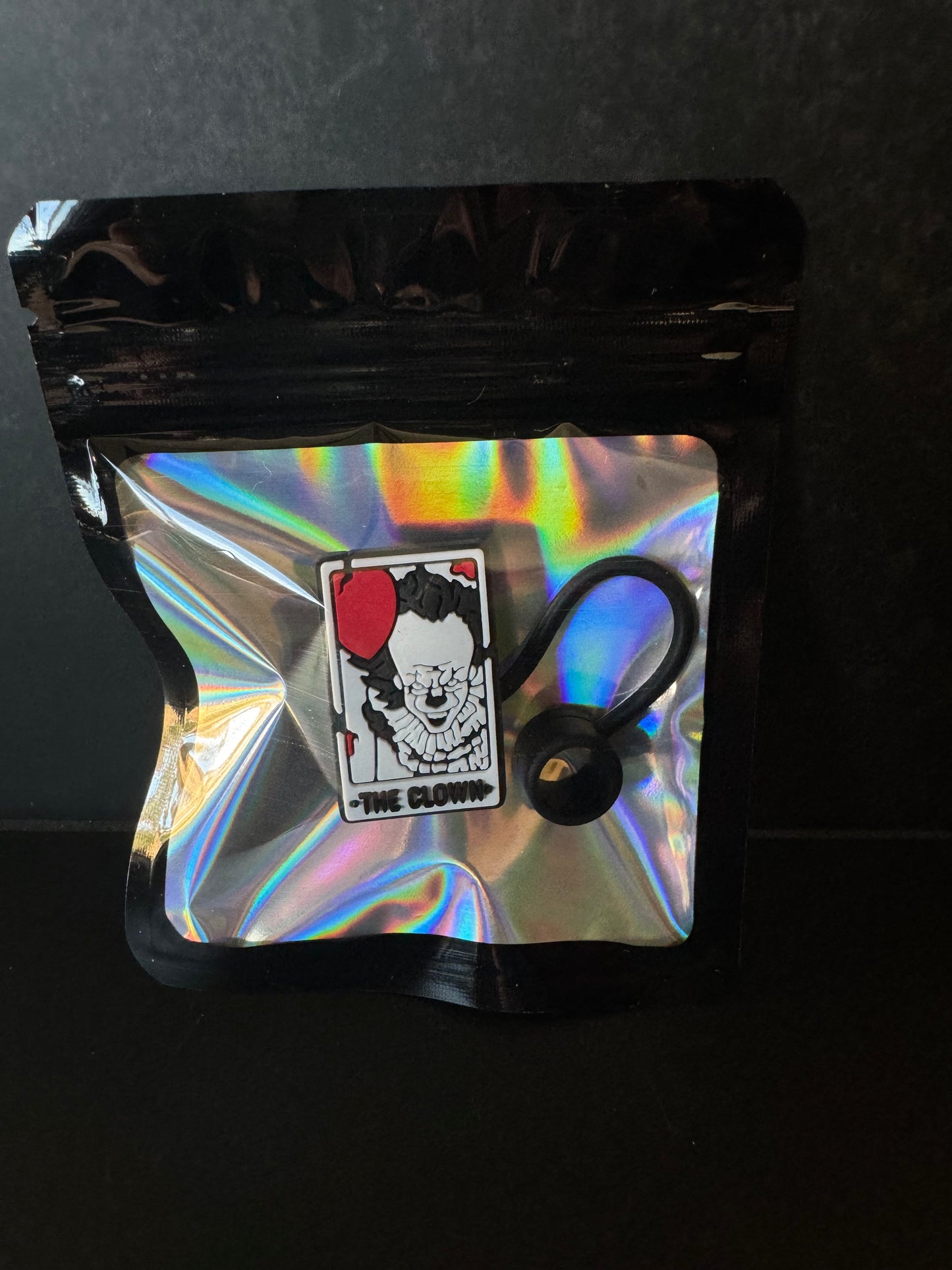 It clown tarot card straw topper π