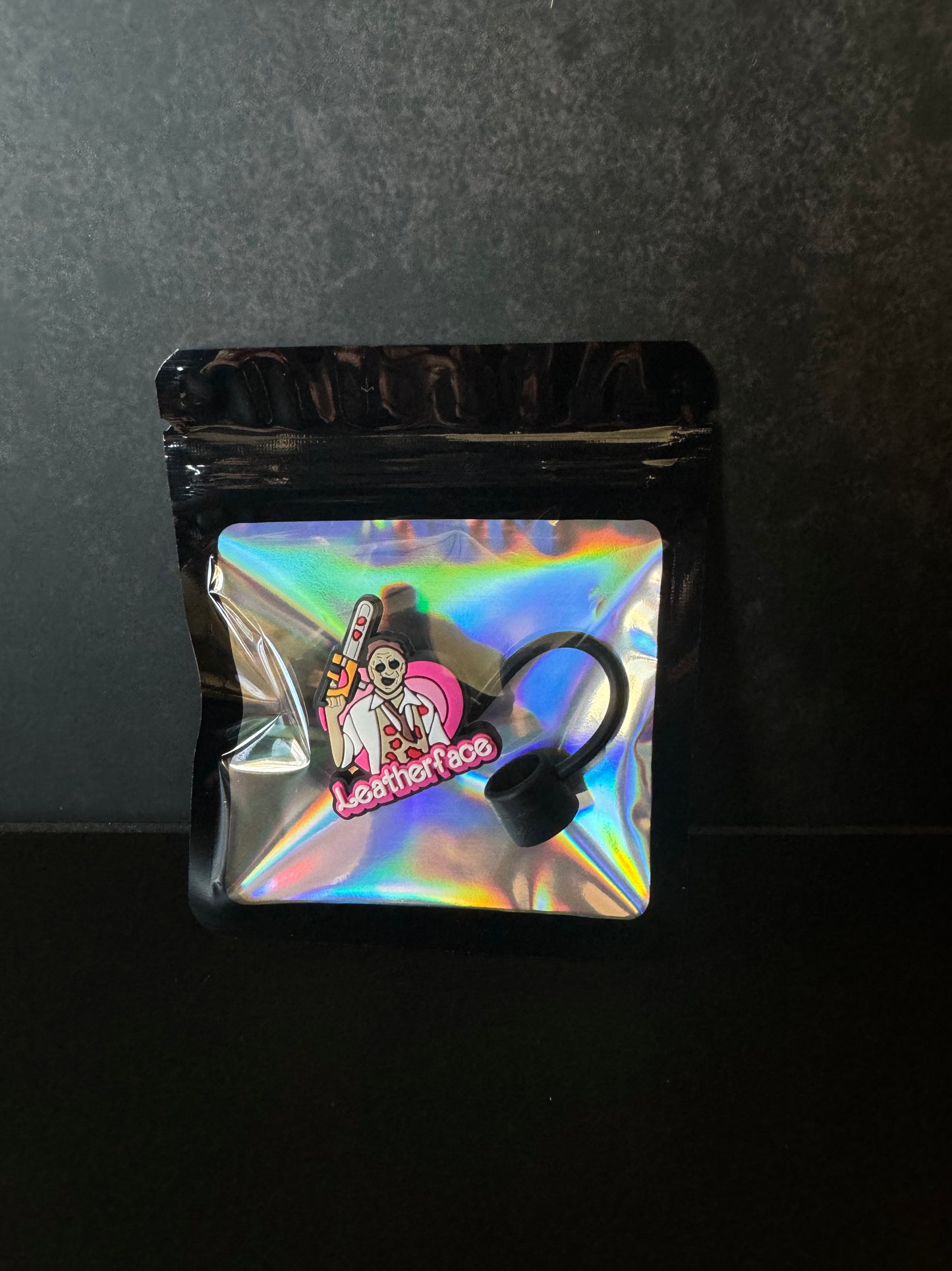 leatherface valentines heart straw topper π