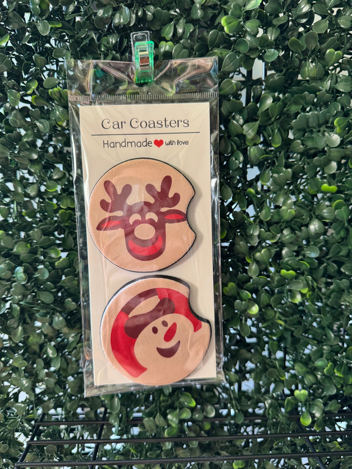 holiday cookie car coasters