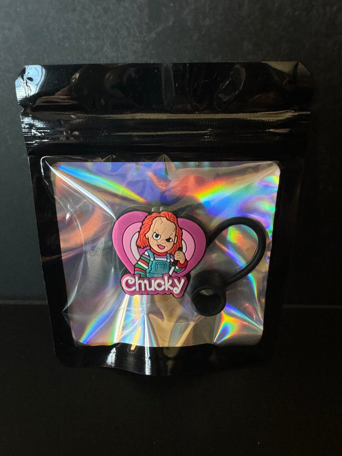chucky valentines heart straw topper π