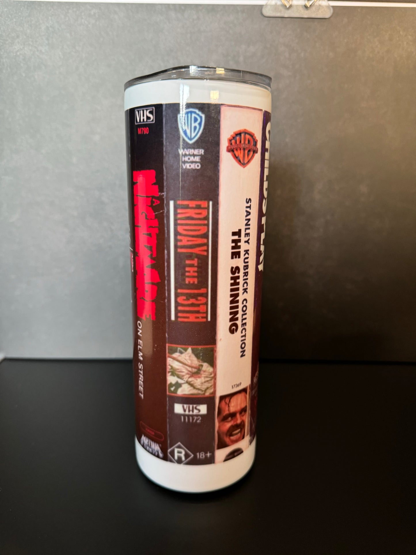 vhs classic horror movie tumbler 🎥