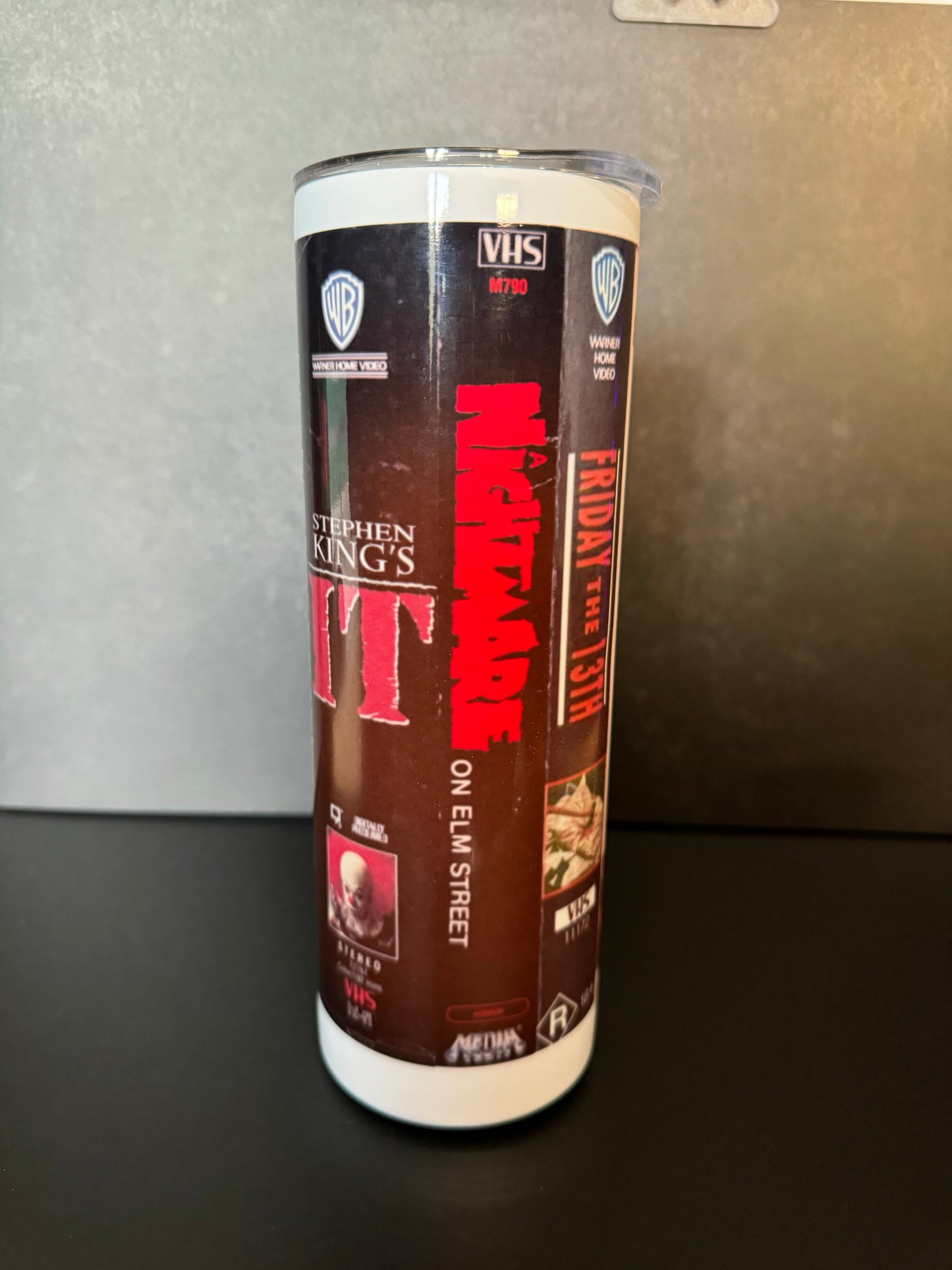 vhs classic horror movie tumbler 🎥