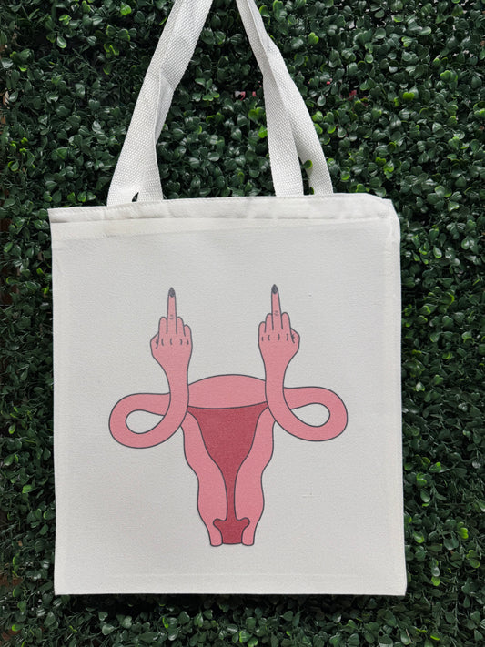 Angry Uterus tote bag