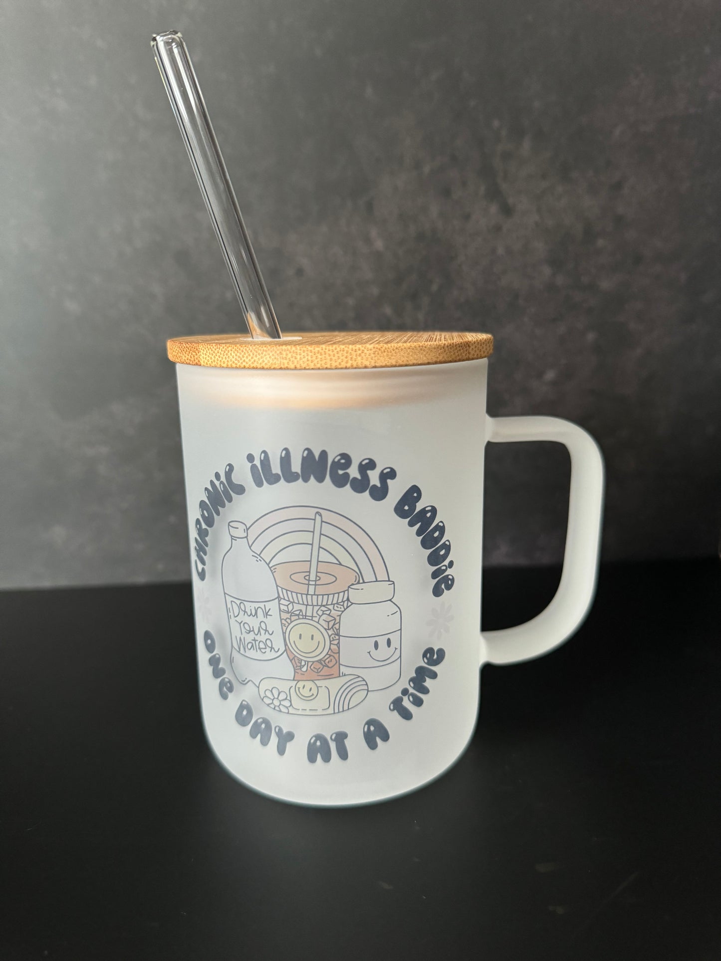 chronic illness baddie 🩹 (frosted mug)