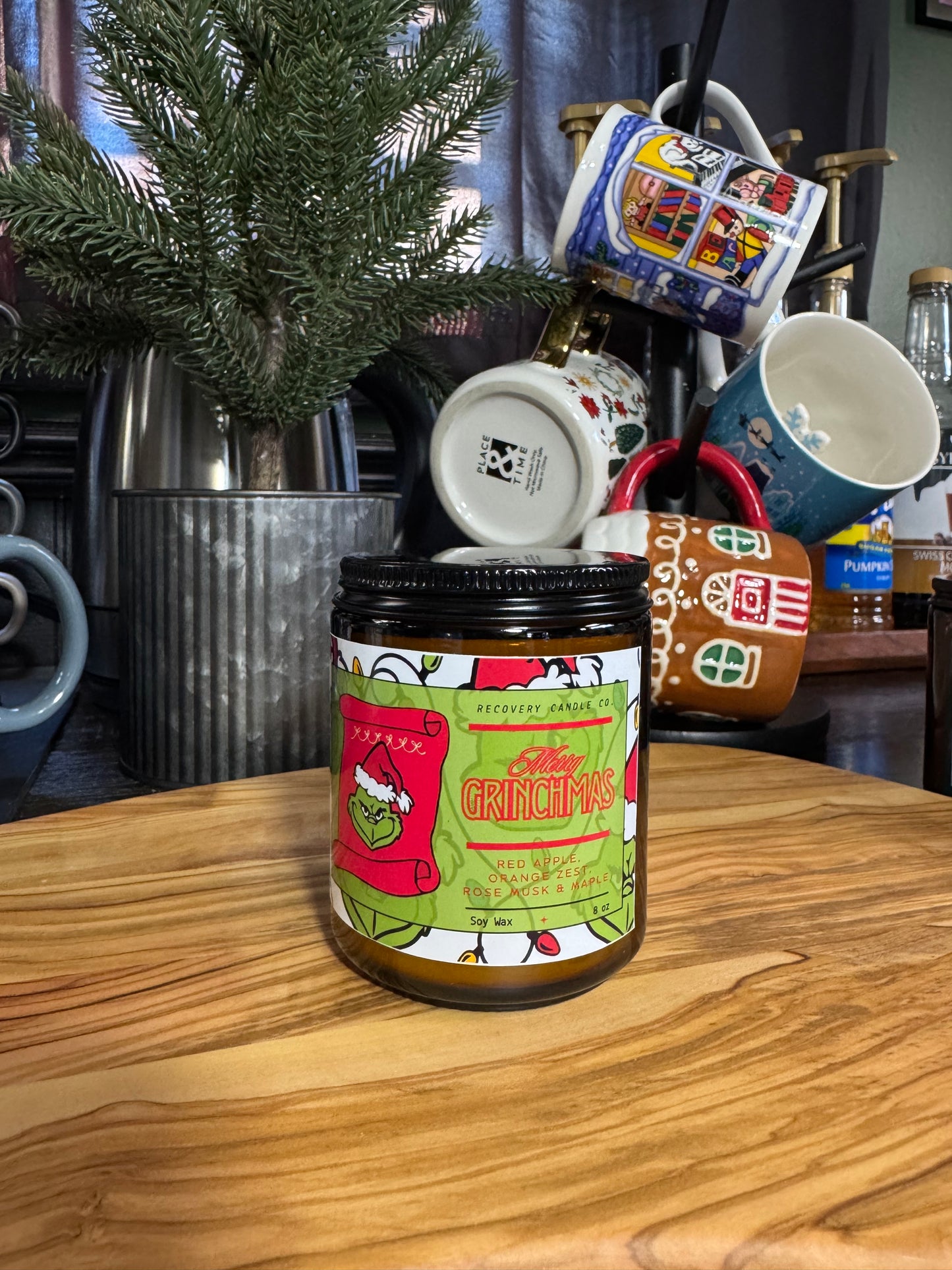 Merry “Grinchmas” candle