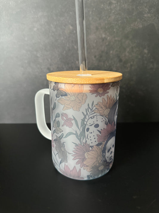 horror floral frosted mug (faded)