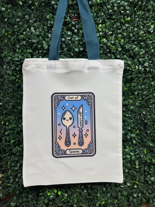 Out of Spoons tote bag - chronic illness