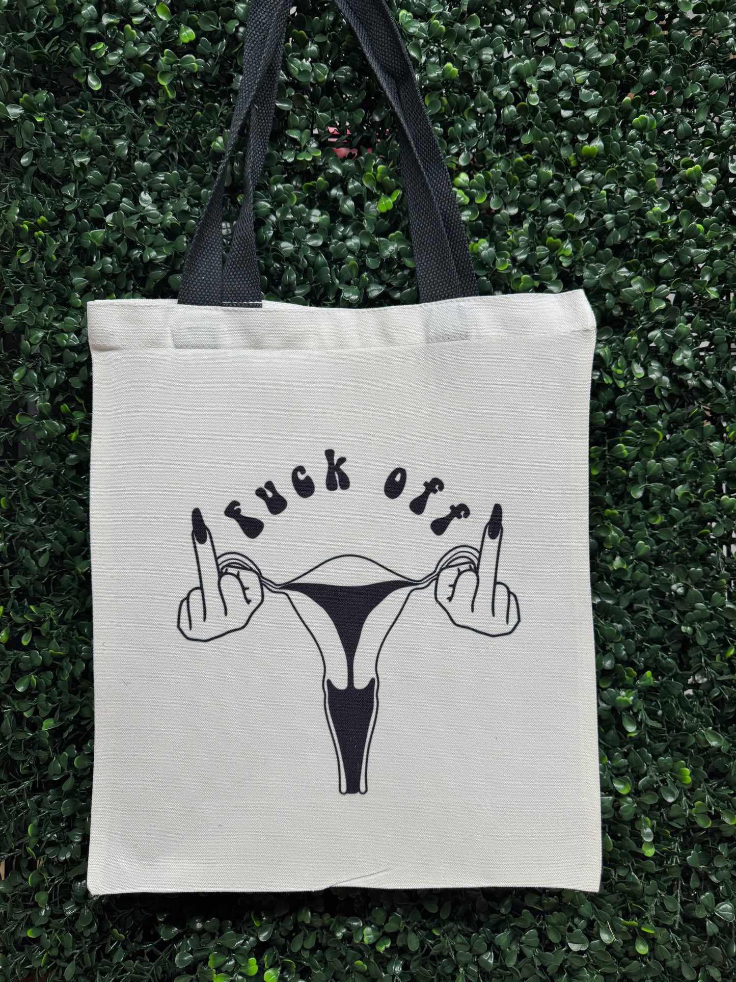 F*ck Off Uterus tote bag