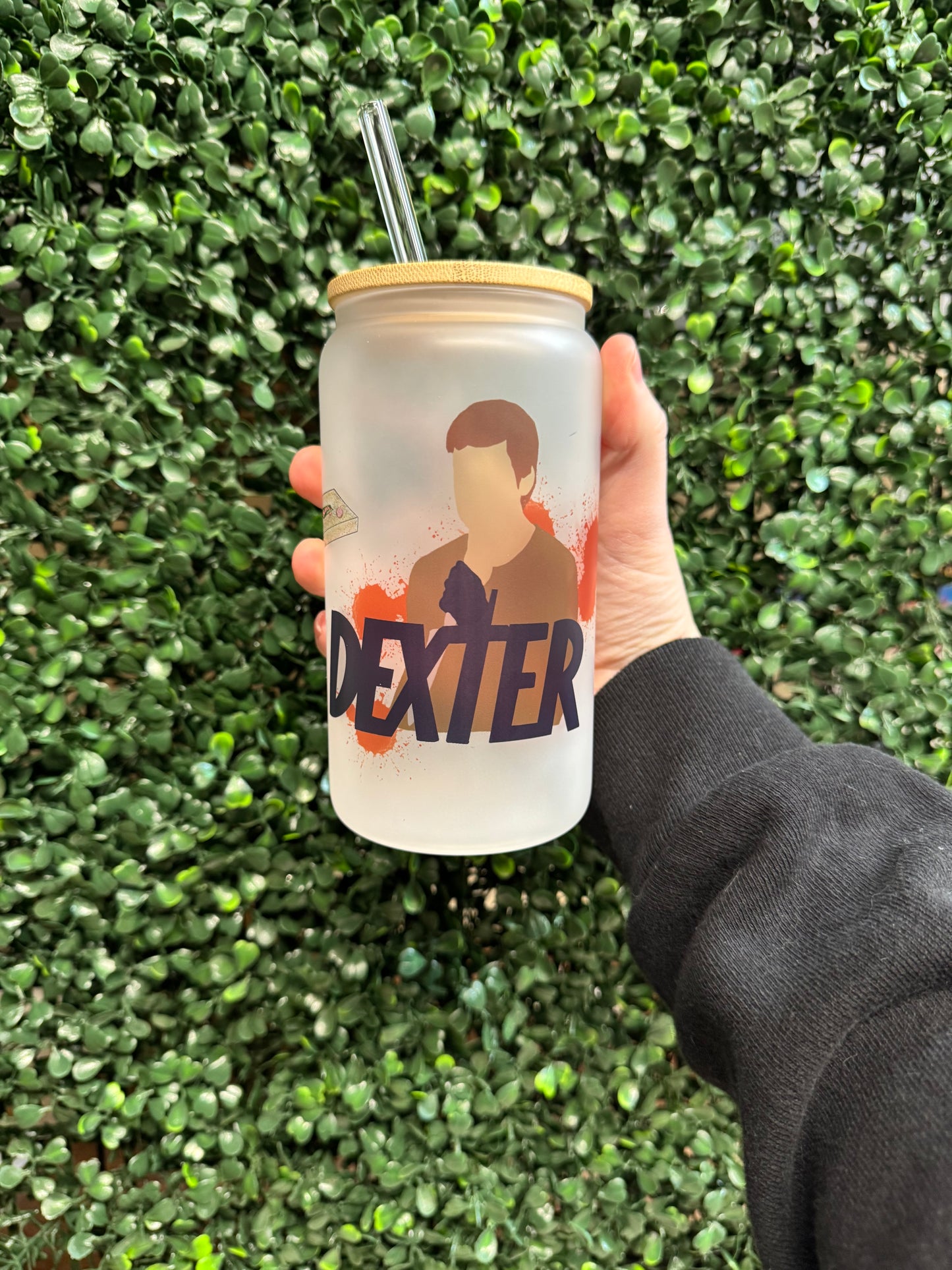 Dexter inspired glass cup