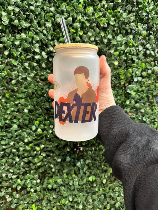 Dexter inspired glass cup