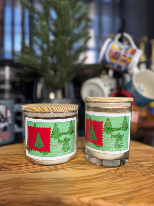 Christmas Tree Brownie (inspired) candle