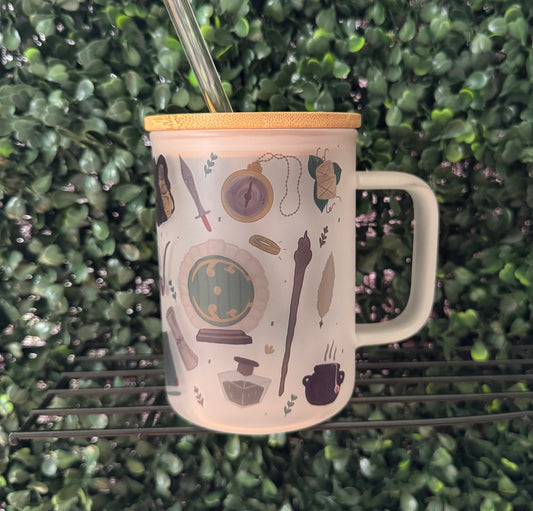 the coziest hobbit haven glass mug