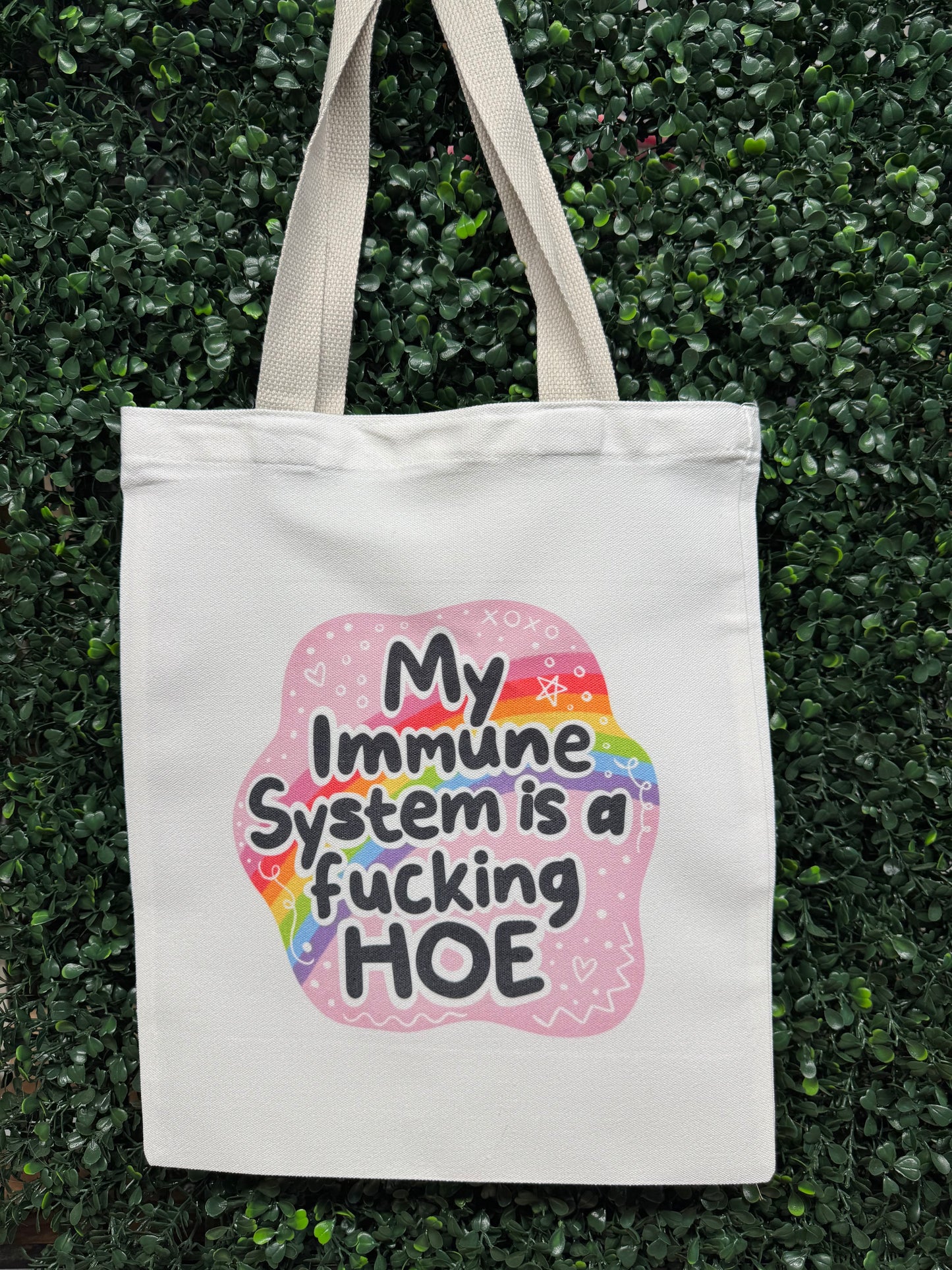 My Immune System is a F*cking Hoe tote bag