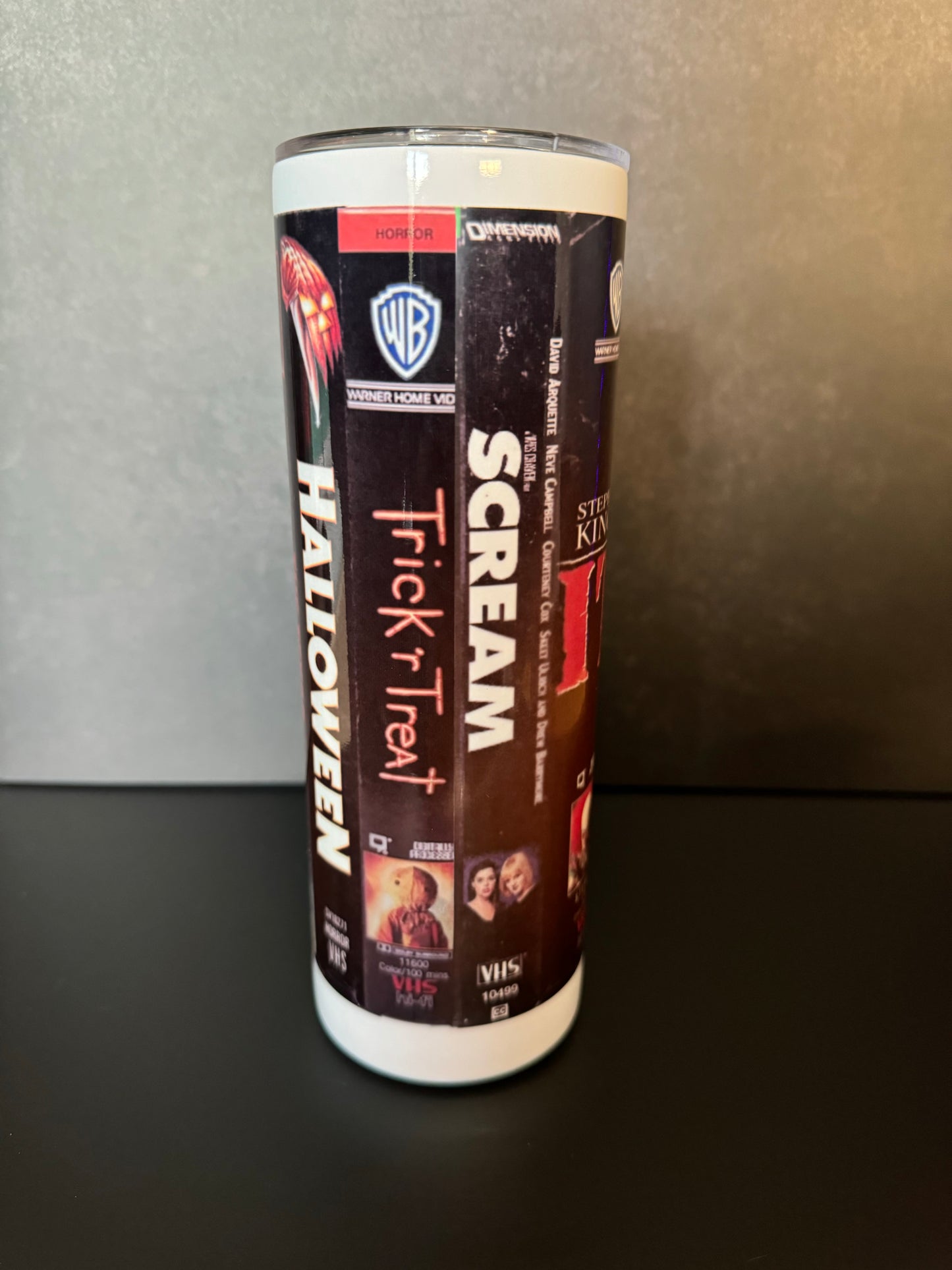 vhs classic horror movie tumbler 🎥