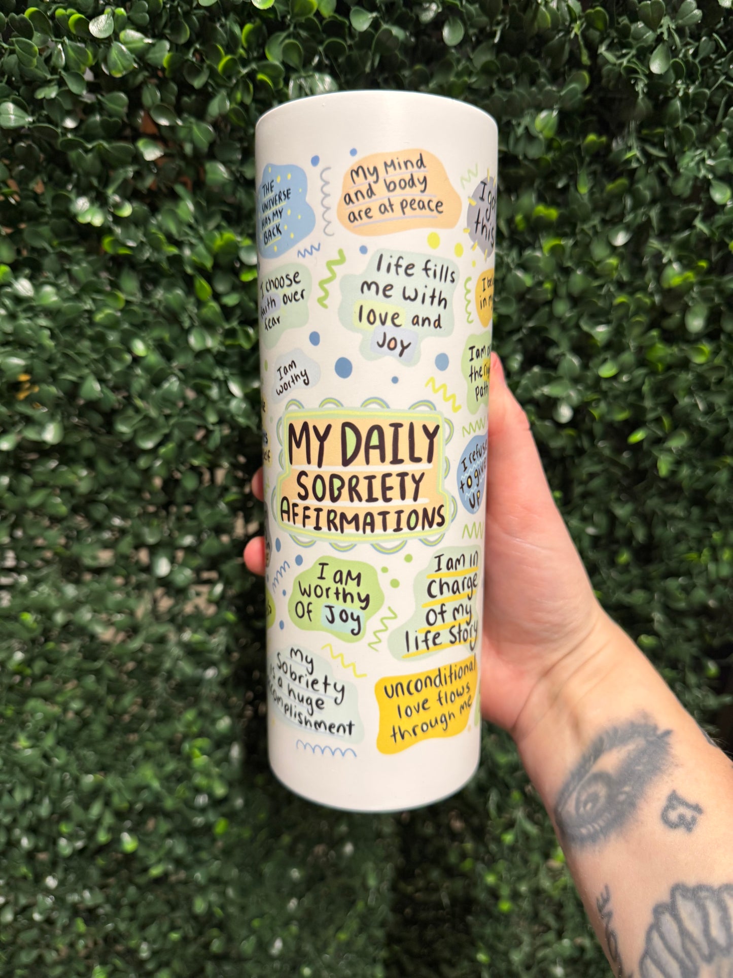 sobriety affirmations (green/blue)